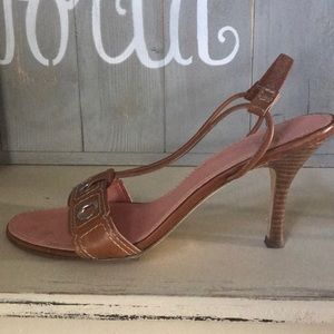 Circa Joan & David Brown Leather Sandals